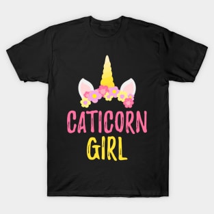 Caticorn Girl for Unicorn cat meowgical pets lover T-Shirt